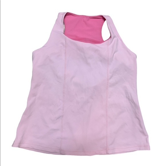 Lululemon Athletica Light Pink Tank Cutout Back size 10 - Picture 2 of 14